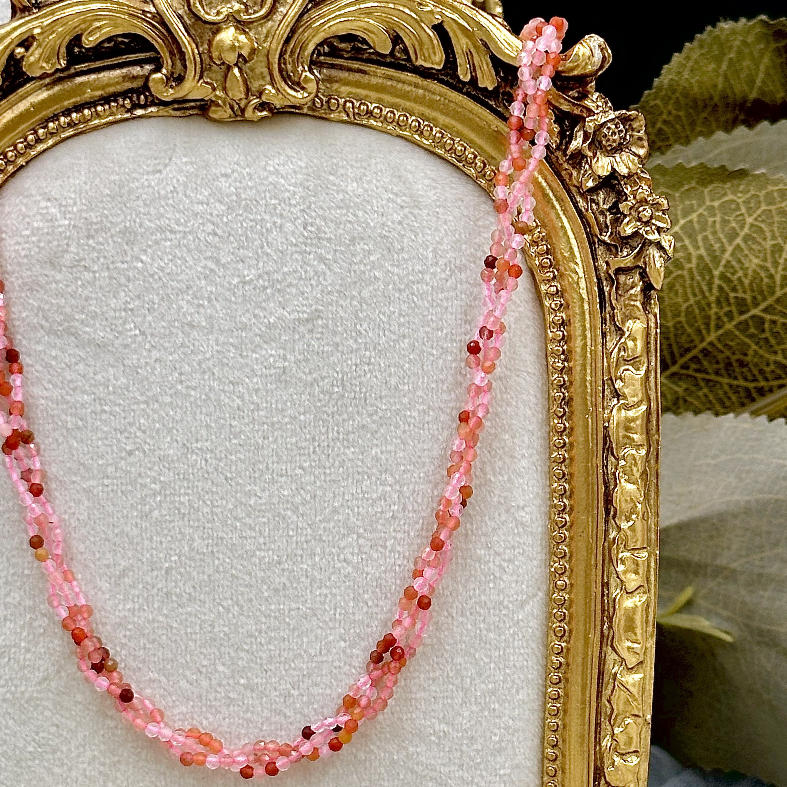 Rabbit Hair Beaded Necklace