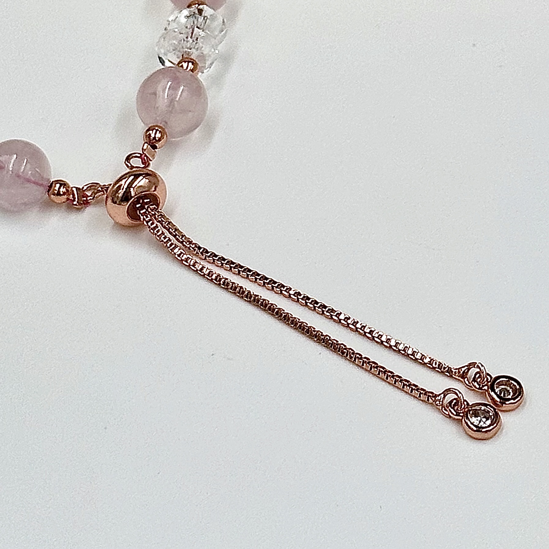 Rose Quartz Nine Tail Fox Push-Pull Bracelet