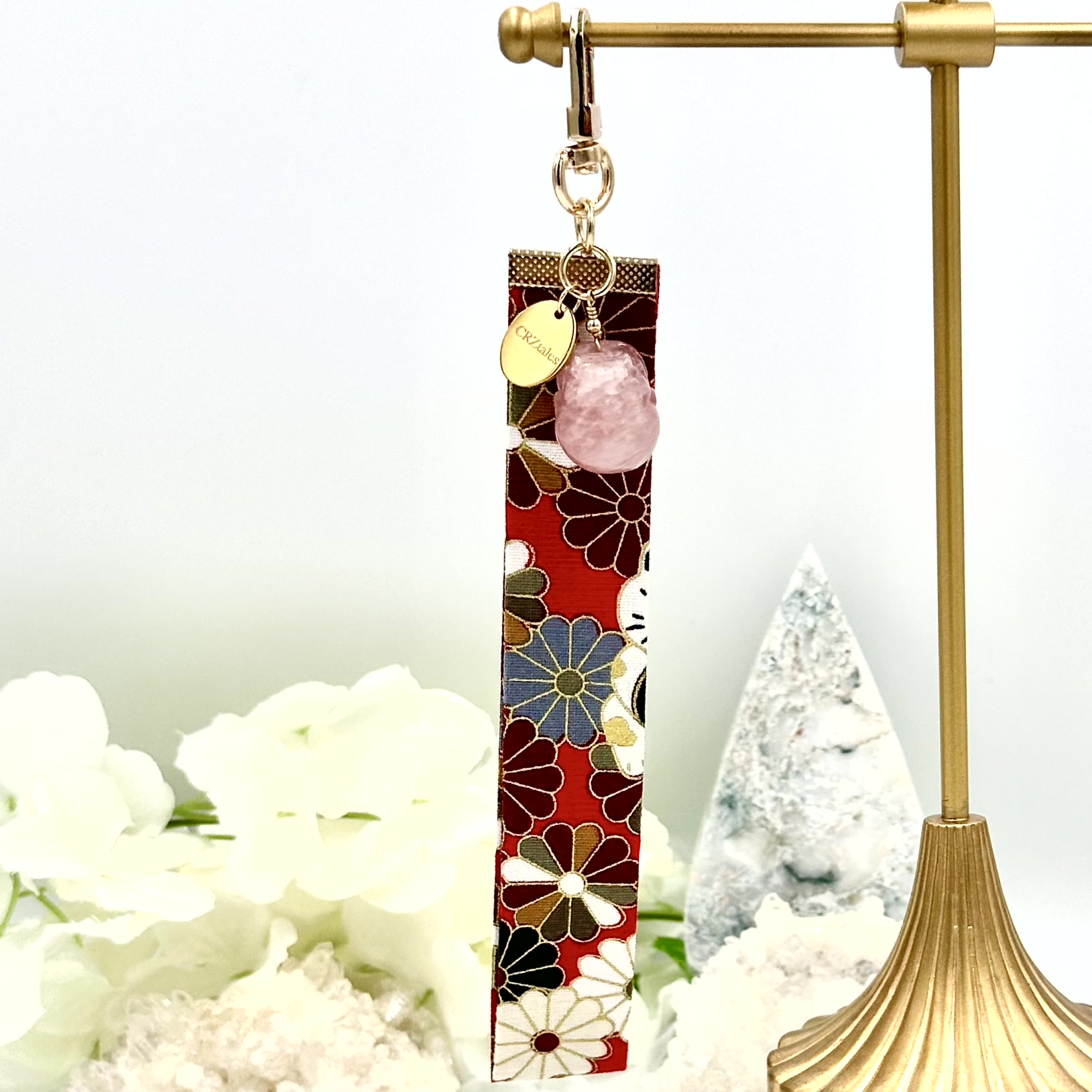 Rose Quartz Pixiu CRZFabWristlet