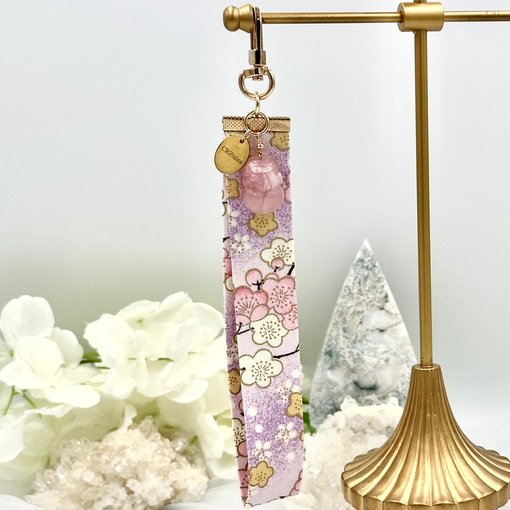 Rose Quartz Pixiu CRZFabWristlet