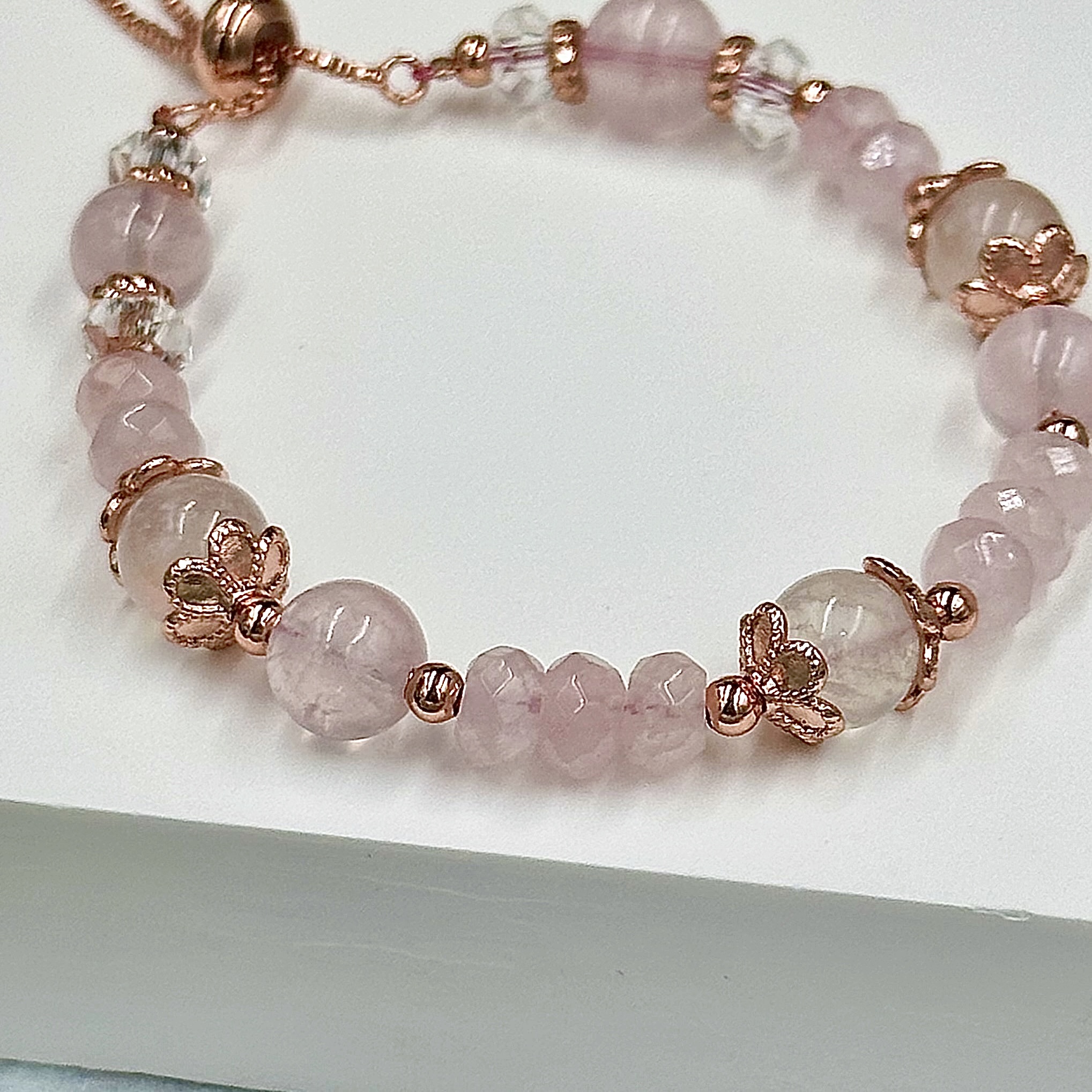 Rose Quartz Push-Pull Bracelet