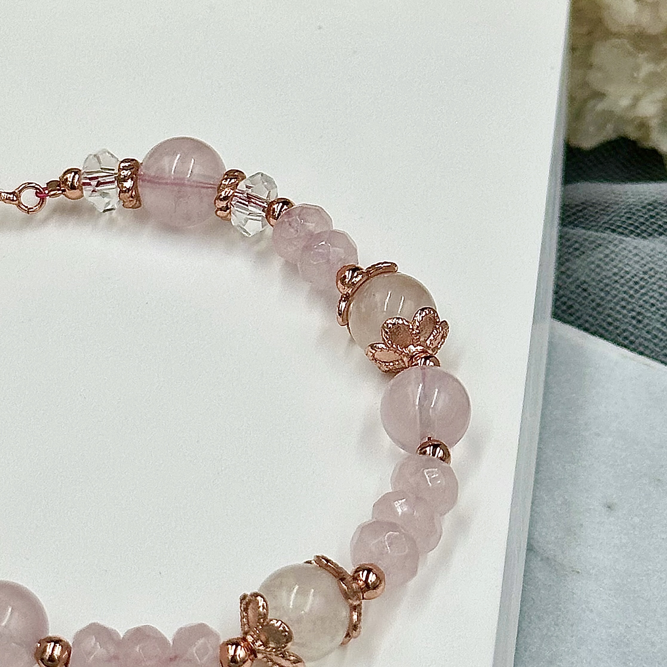 Rose Quartz Push-Pull Bracelet