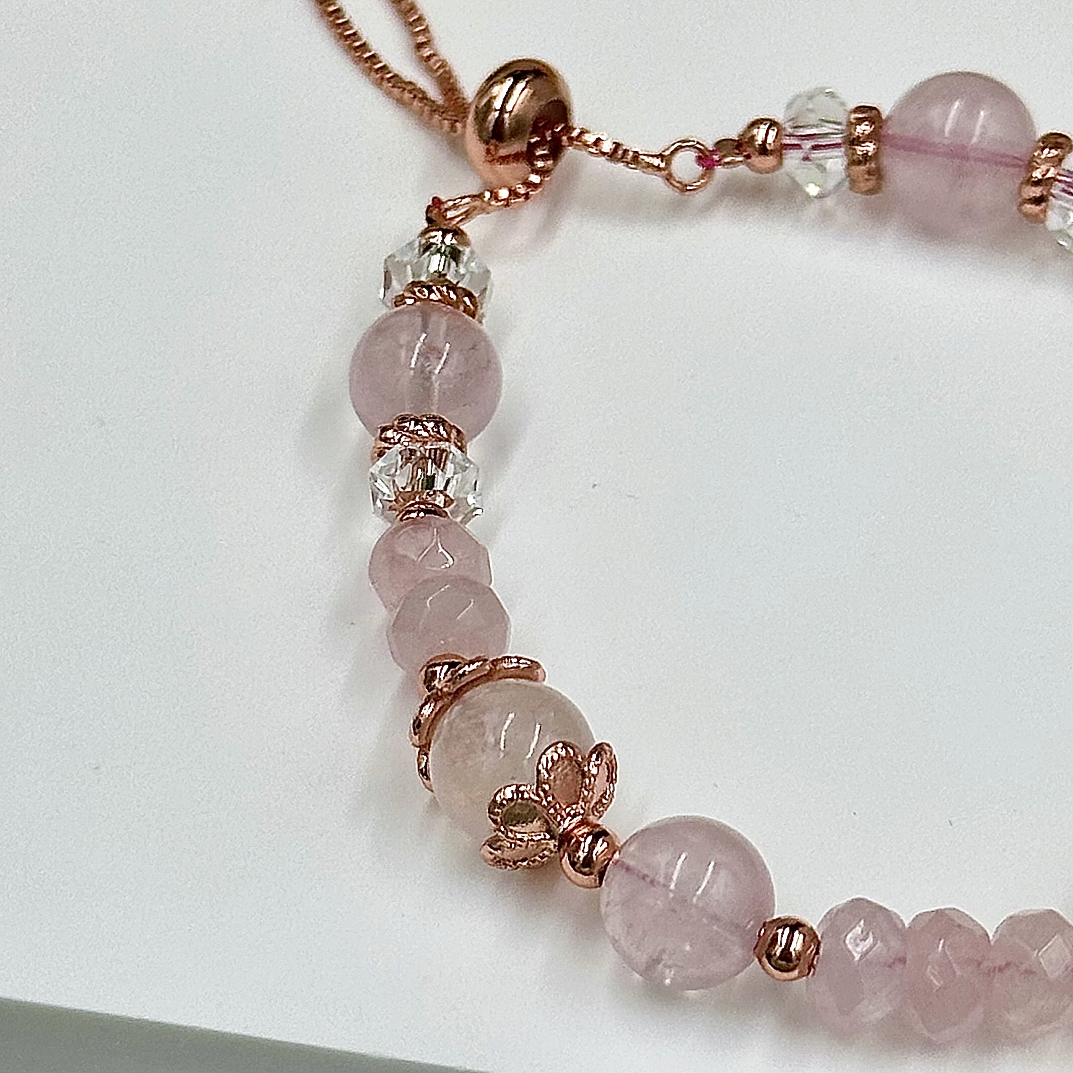 Rose Quartz Push-Pull Bracelet