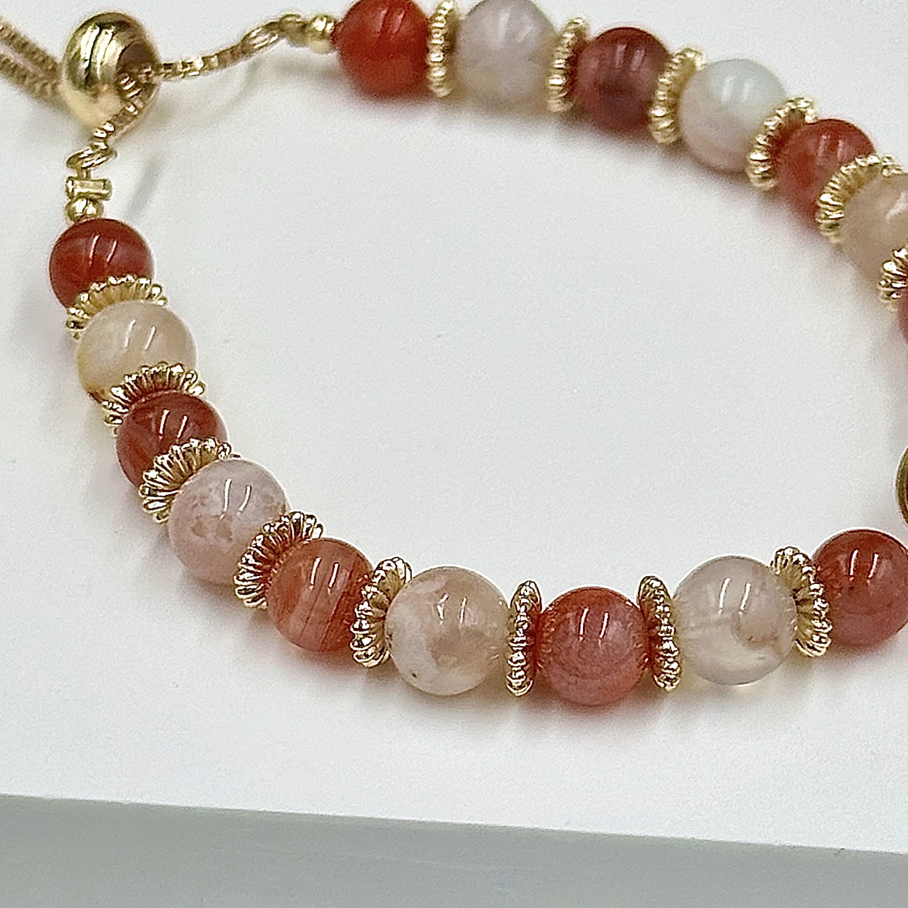 Sakura Agate And Nam Hong Agate Push-Pull Bracelet
