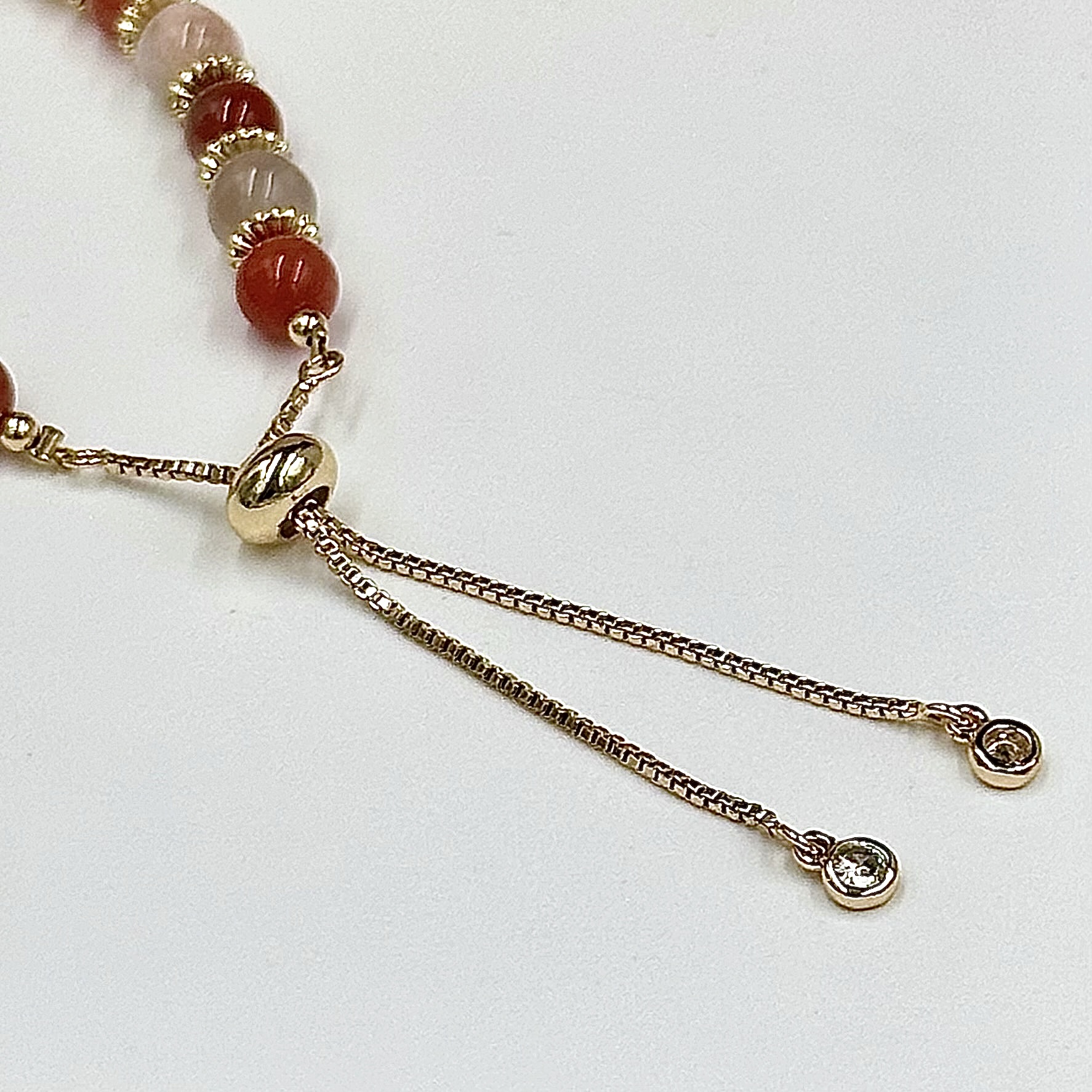 Sakura Agate And Nam Hong Agate Push-Pull Bracelet