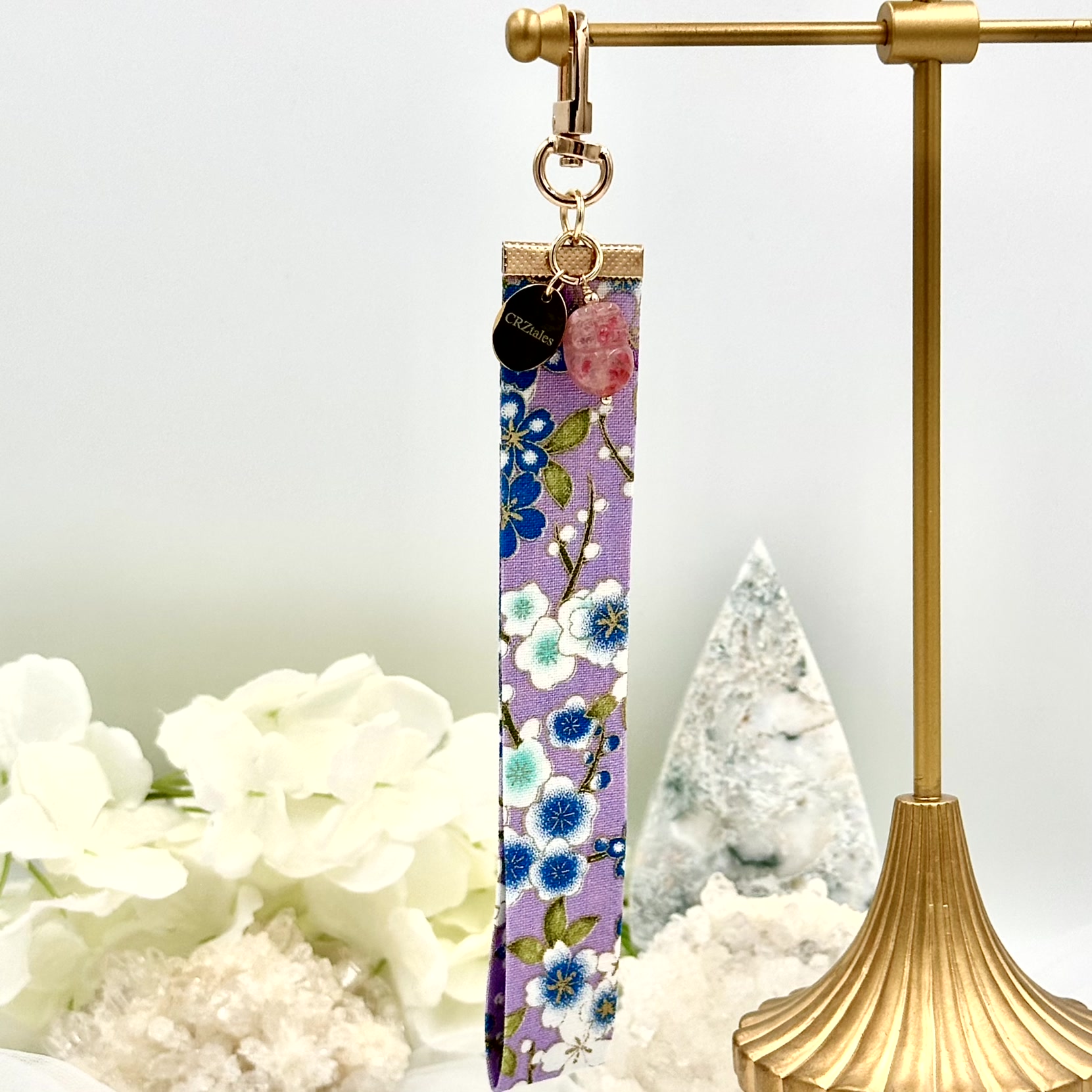 Sakura Rhodonite Pixiu CRZFabWristlet