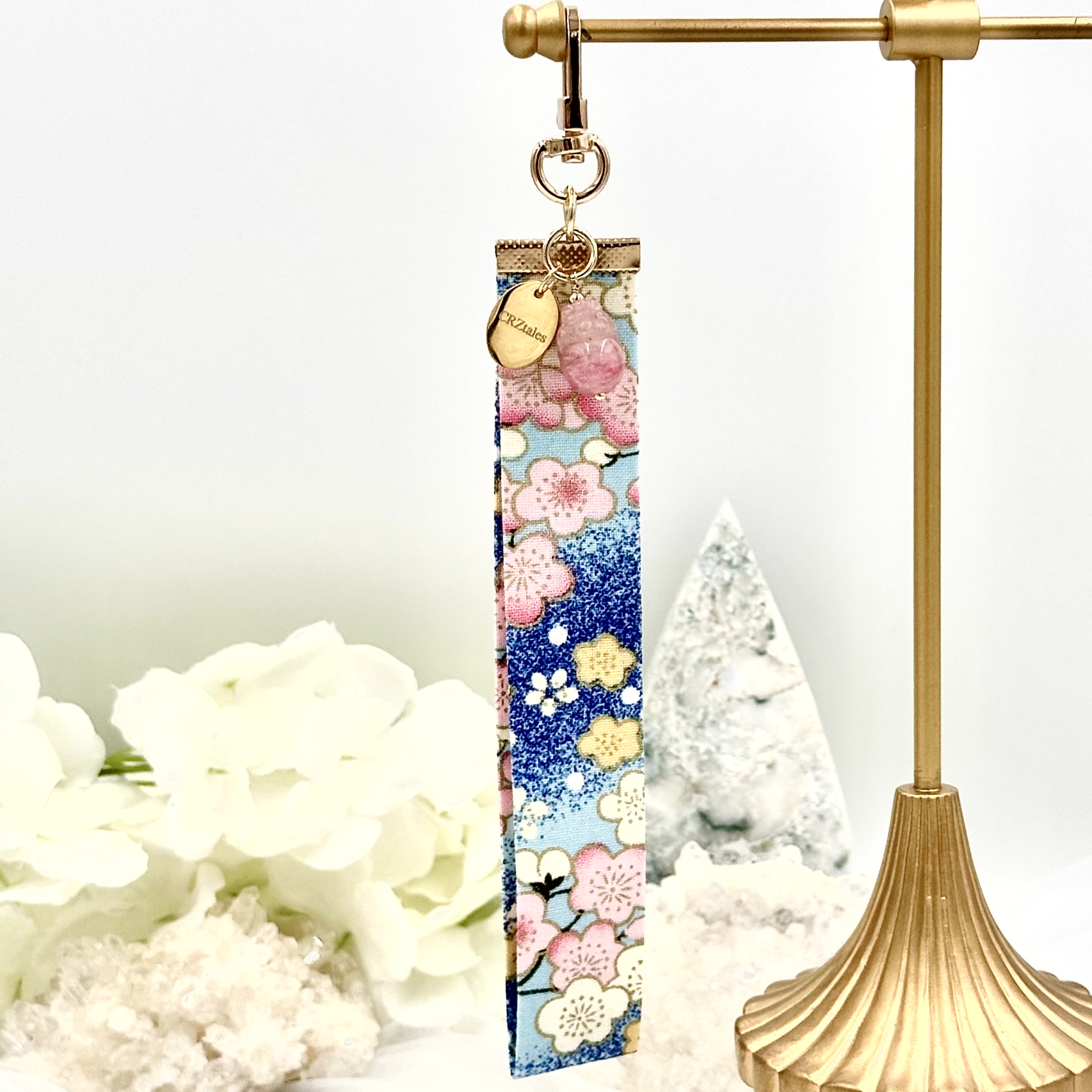 Sakura Rhodonite Pixiu CRZFabWristlet