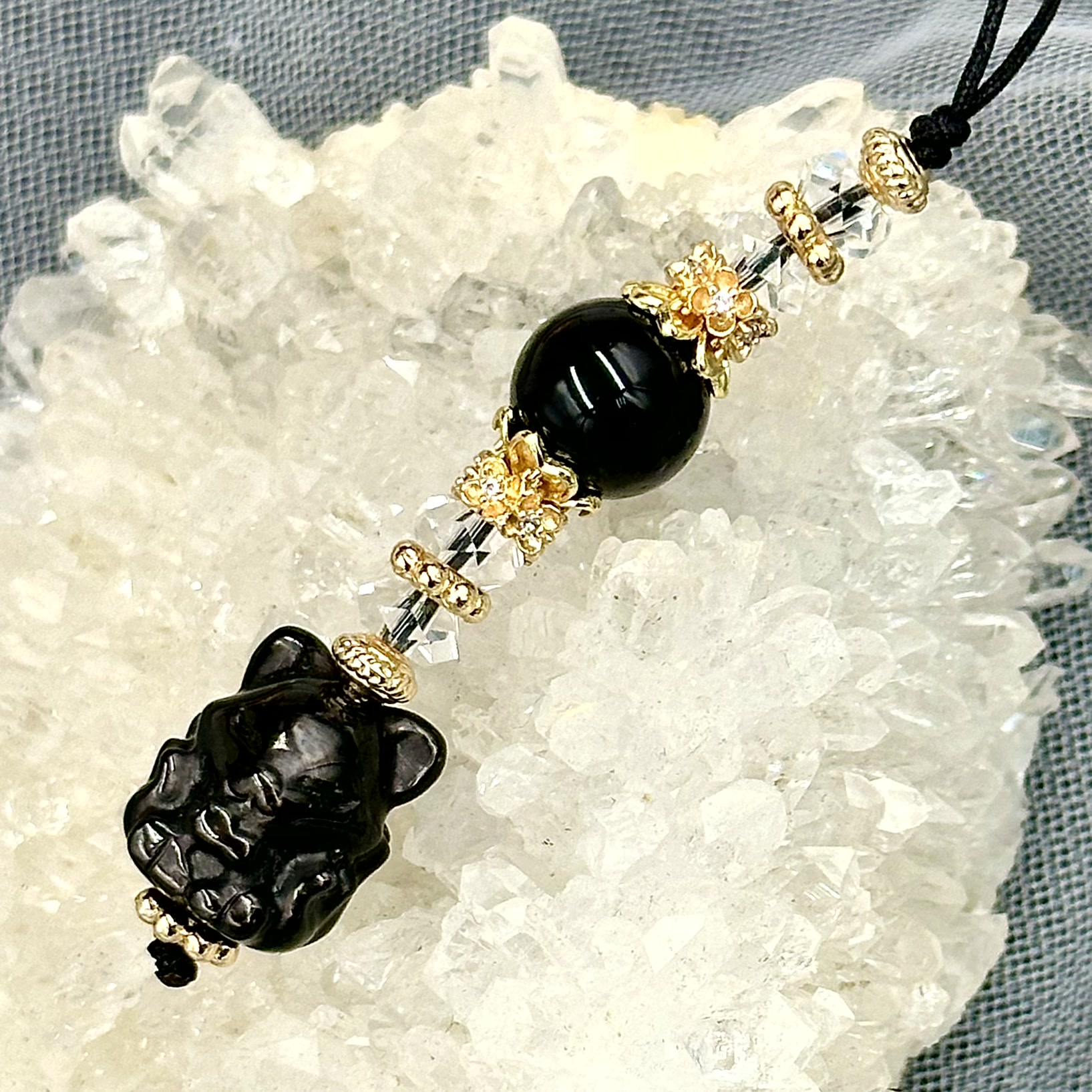 Silver Obsidian Nine Tail Fox HP Strap