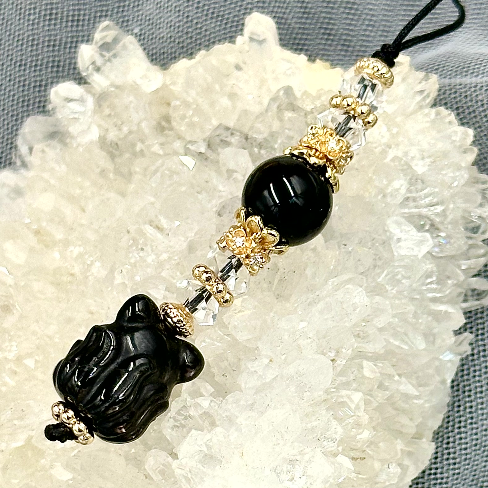 Silver Obsidian Nine Tail Fox HP Strap