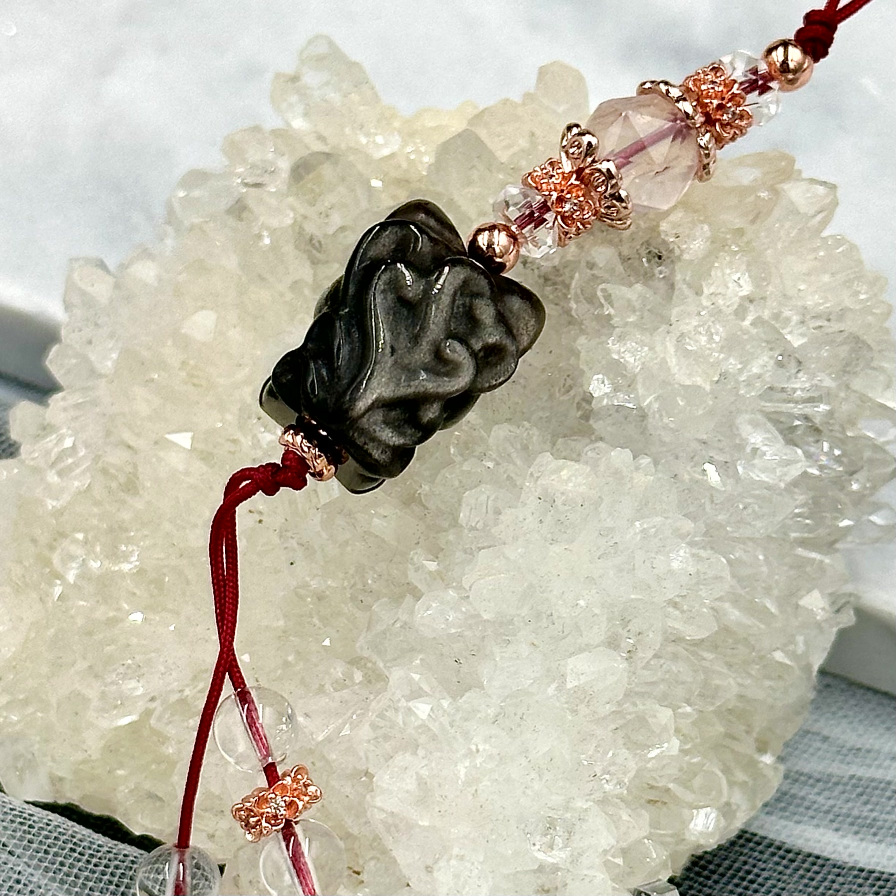 Silver Obsidian Nine Tail Fox HP Strap