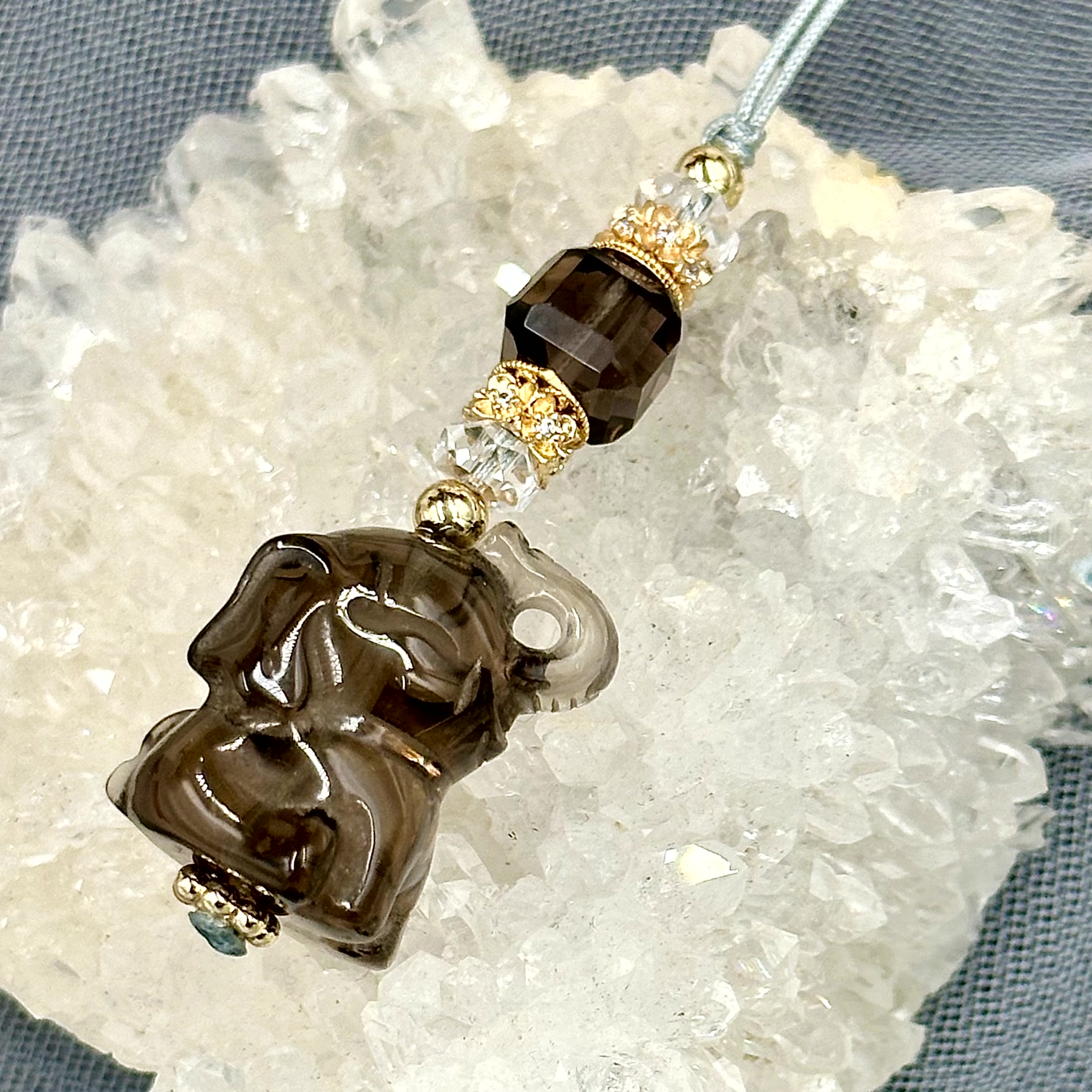Smokey Quartz Elephant HP Strap