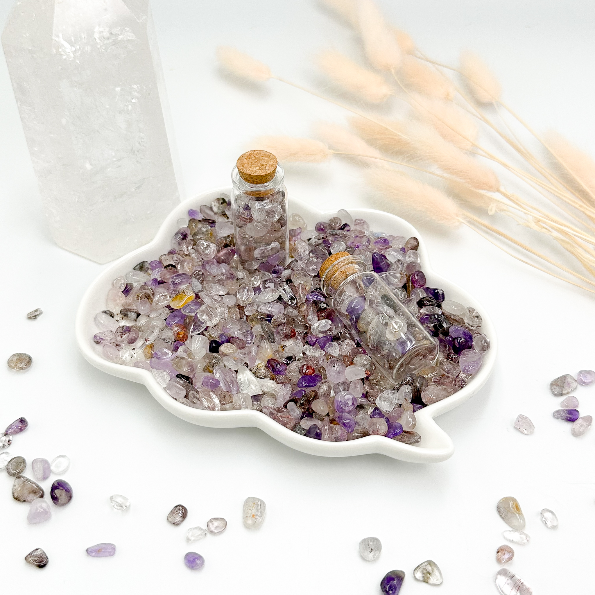 <<SG Seller>> CRZtales Assorted Crystal Chips Bottle Chips Crystal Stones Natural Crystal