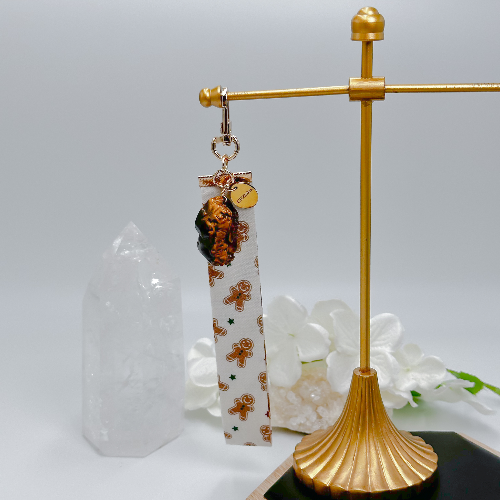 <<SG Seller>> CRZtales Tiger Eye Pixiu Crystal Charms Christmas Theme Fabric Chain CRZFabChain #CRZFabChains