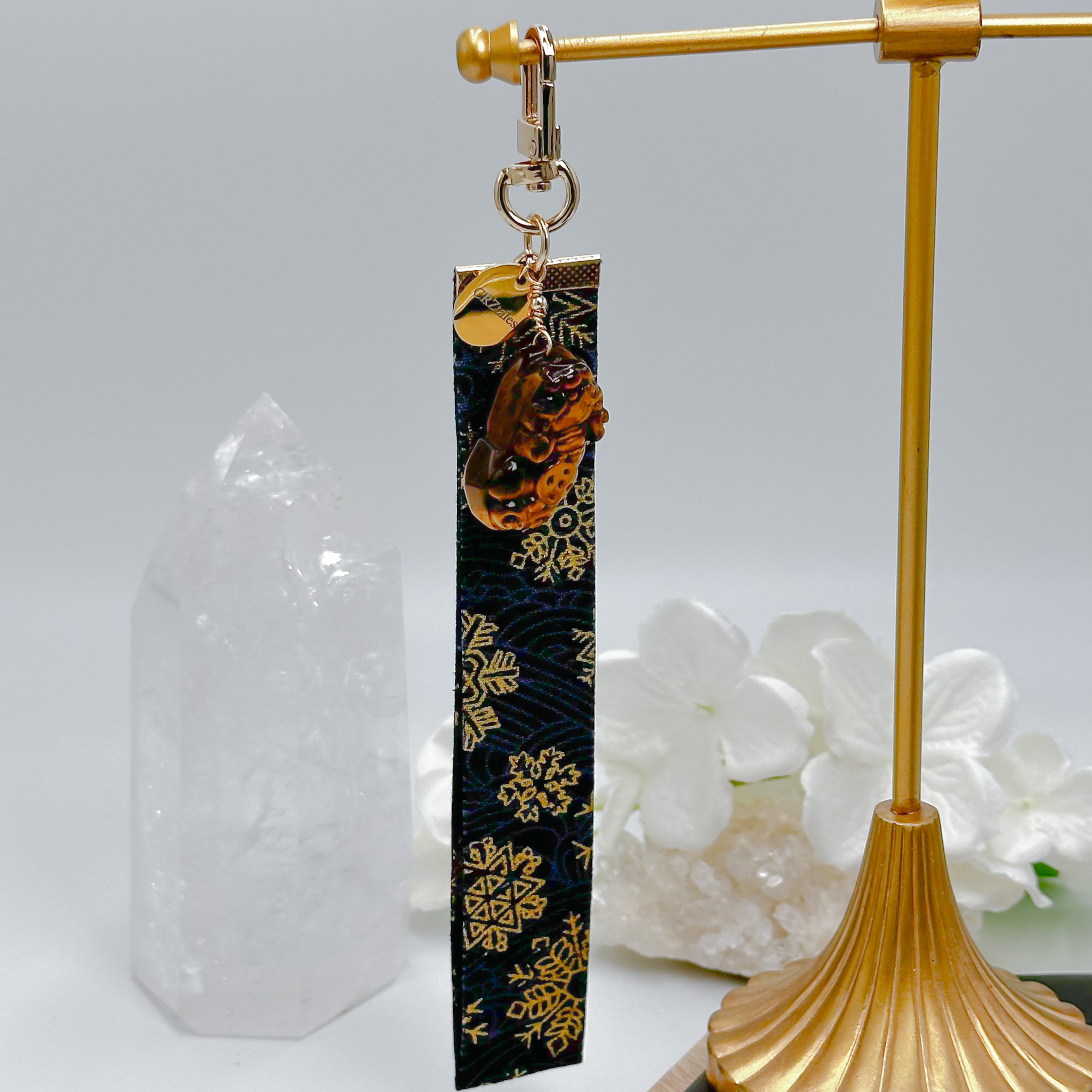 <<SG Seller>> CRZtales Tiger Eye Pixiu Crystal Charms Christmas Theme Fabric Chain CRZFabChain #CRZFabChains