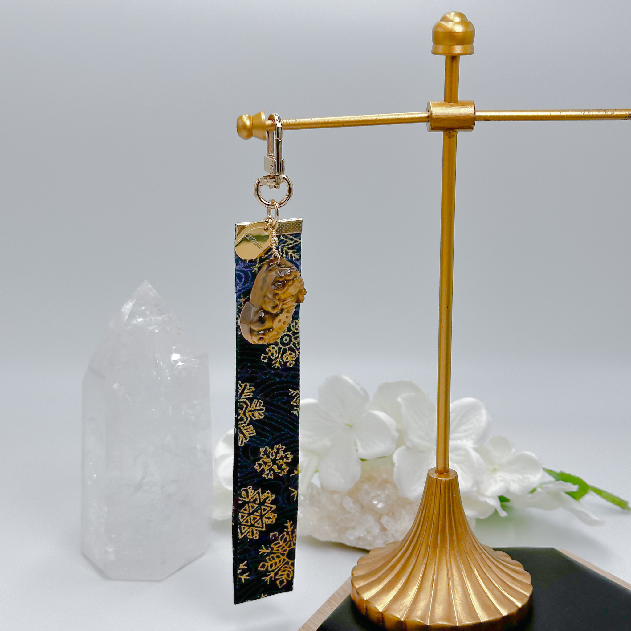 <<SG Seller>> CRZtales Tiger Eye Pixiu Crystal Charms Christmas Theme Fabric Chain CRZFabChain #CRZFabChains