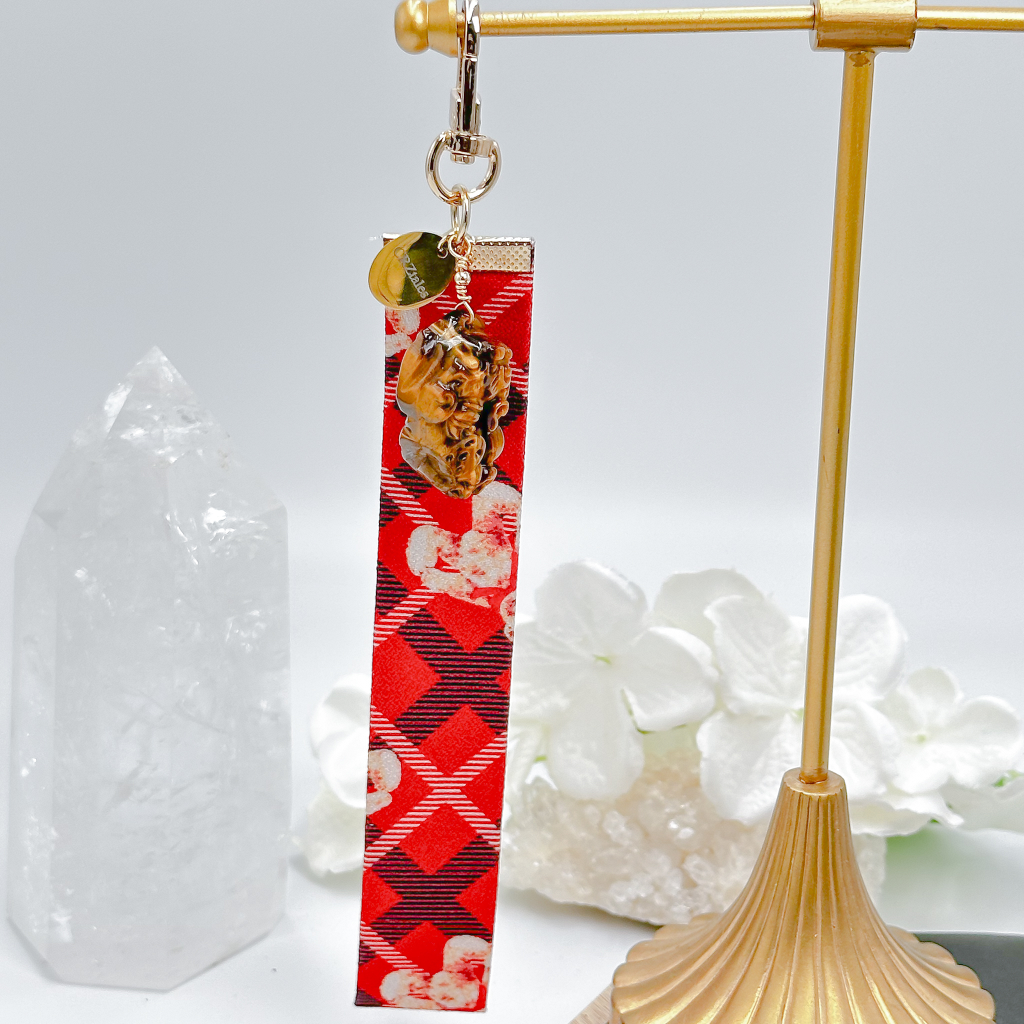 <<SG Seller>> CRZtales Tiger Eye Pixiu Crystal Charms Christmas Theme Fabric Chain CRZFabChain #CRZFabChains
