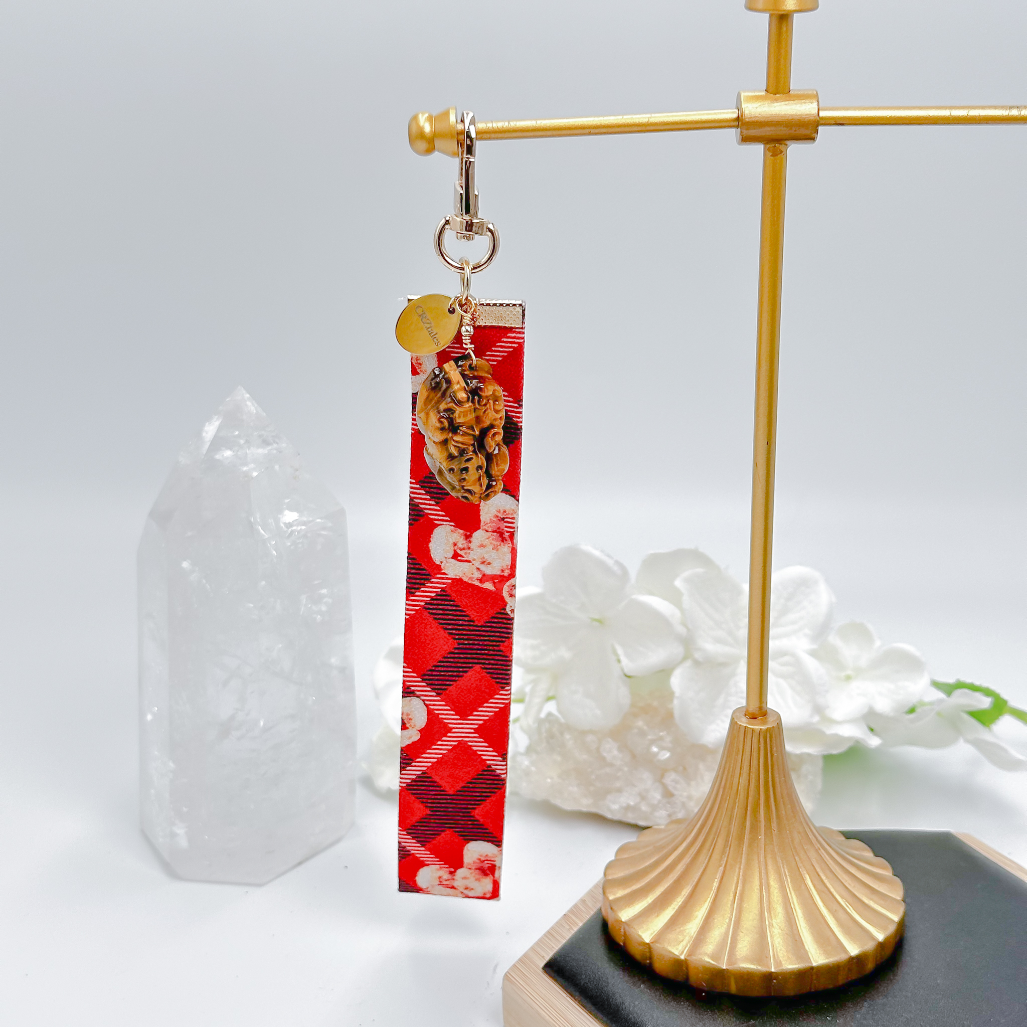 <<SG Seller>> CRZtales Tiger Eye Pixiu Crystal Charms Christmas Theme Fabric Chain CRZFabChain #CRZFabChains