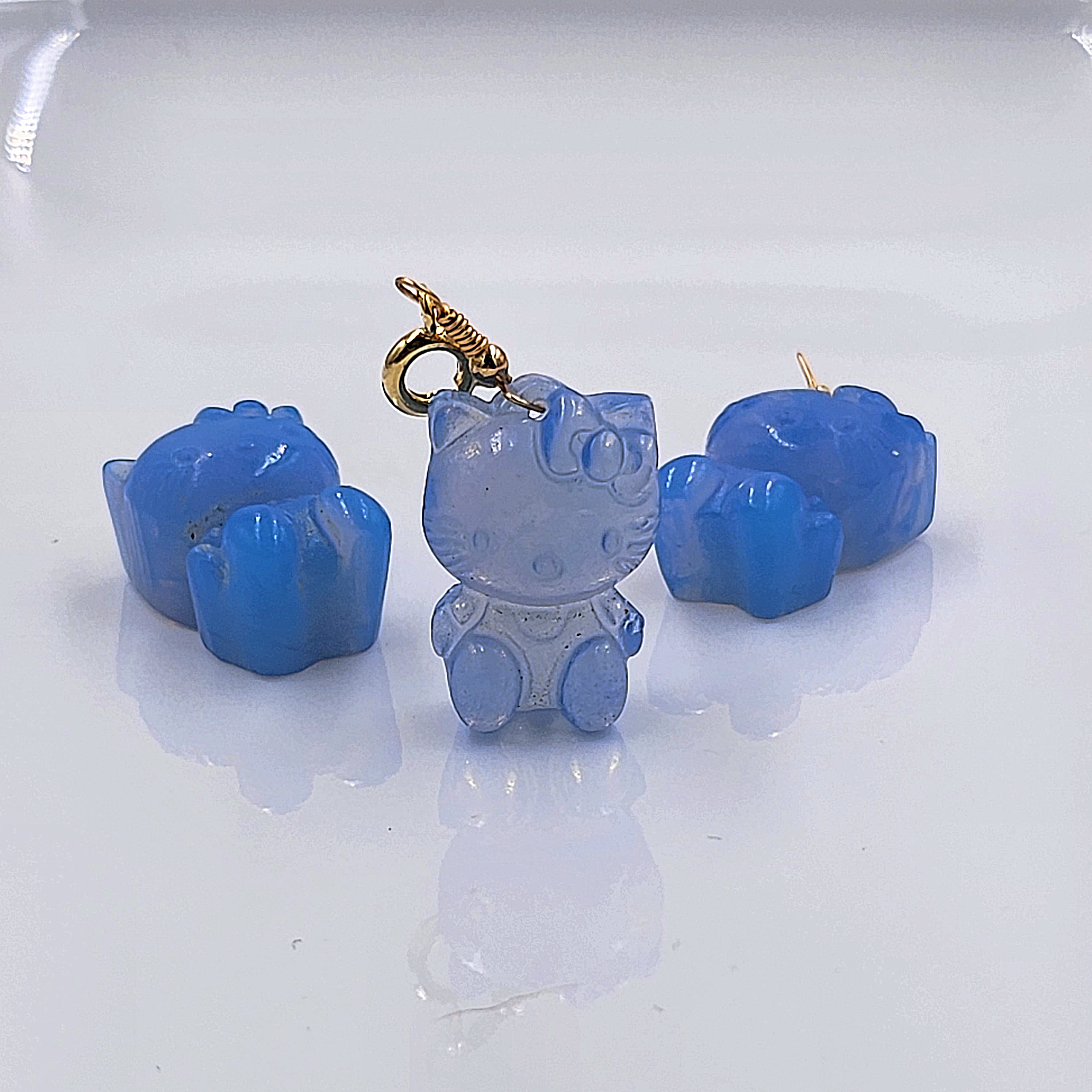 Blue Opalite Hello Kitty Charmie