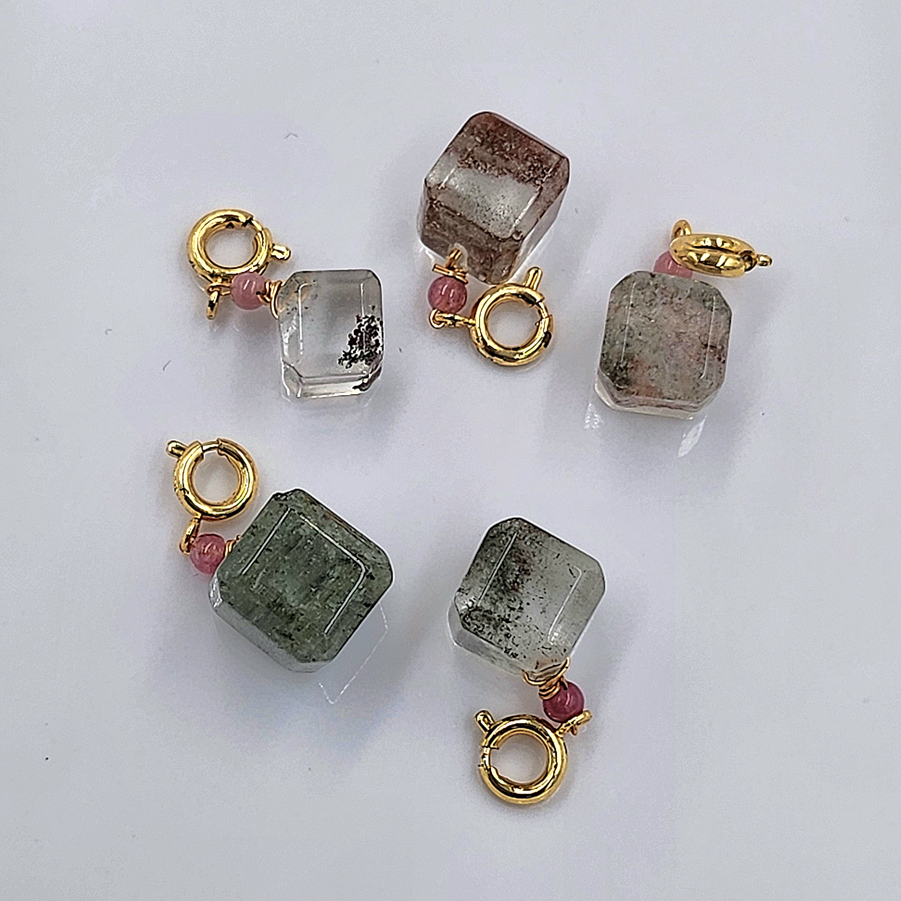 Green Rutile Cube Charmie