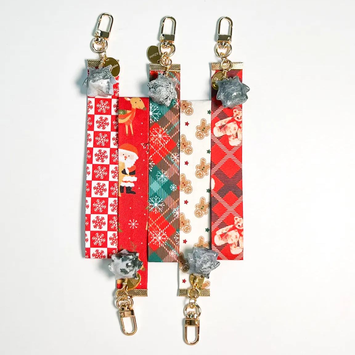 <<SG Seller>> CRZtales Moss Agate Gengar Crystal Charms Christmas Theme Fabric Chain CRZFabChain #CRZFabChains