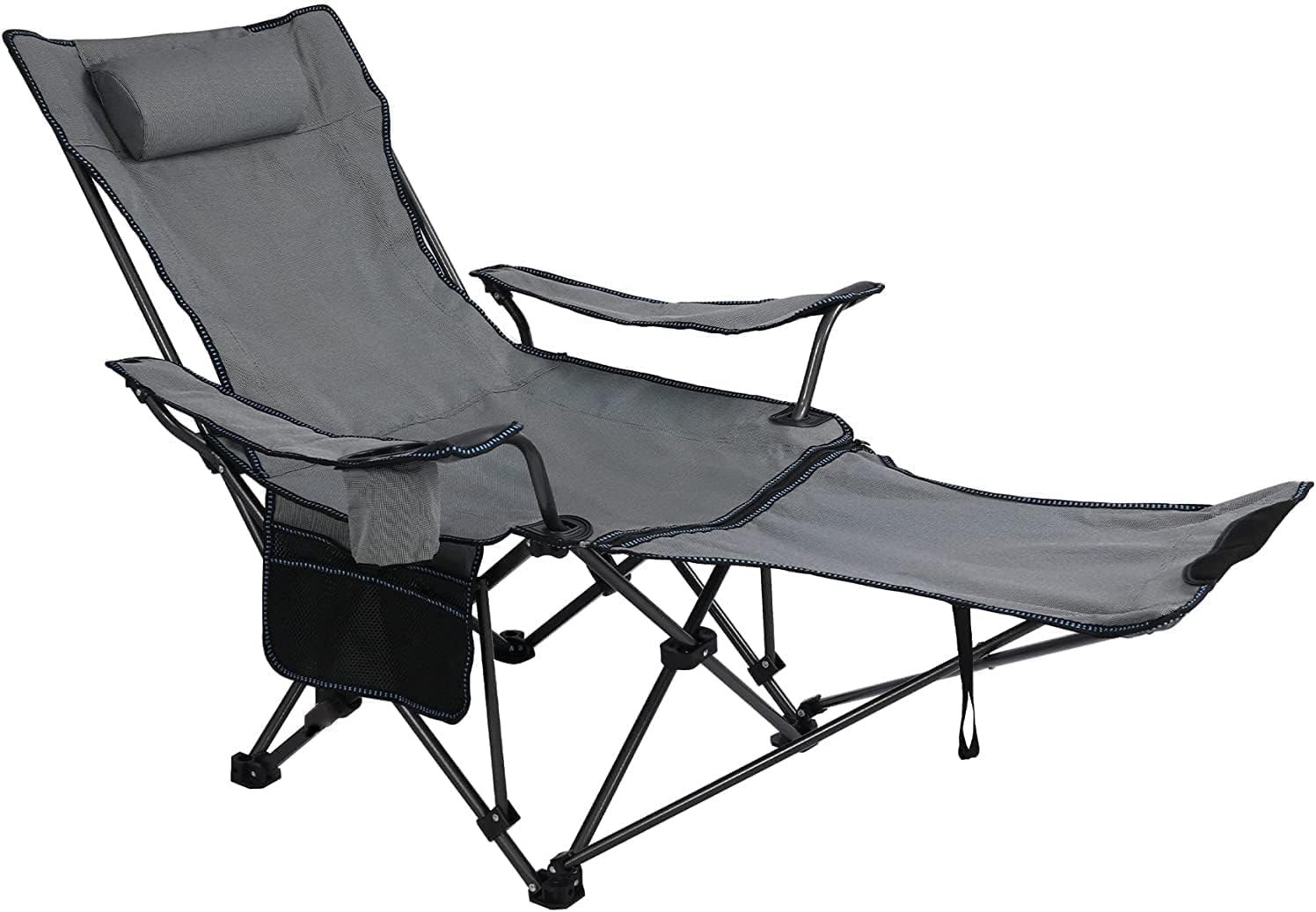 Camping Chair Foldable Beach Chairs Adjustable High Back Lawn Chair Re