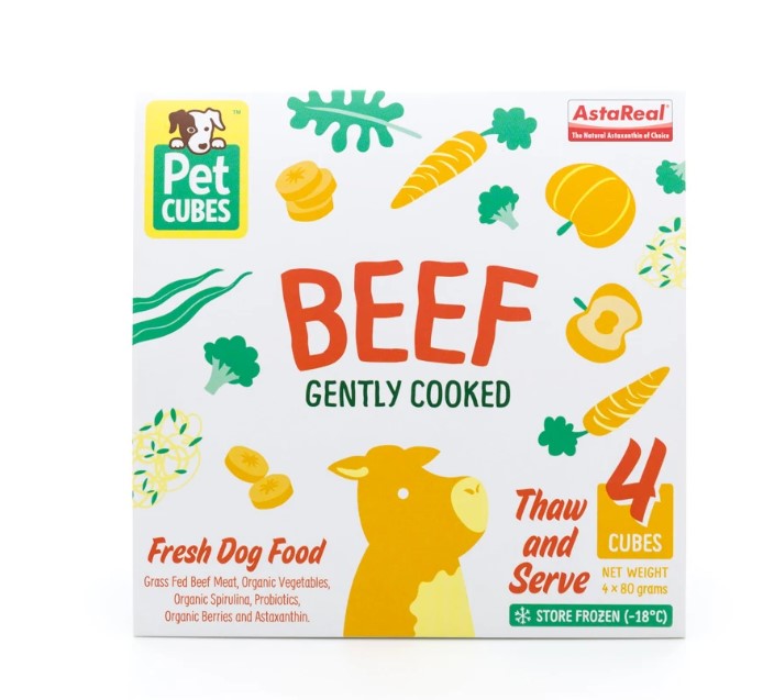PETCUBES Gently Cooked Beef (7 trays x 320g/2.25kg)