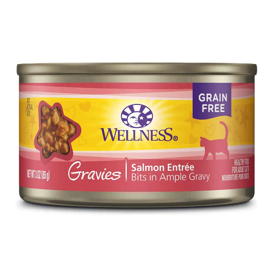 Wellness Complete Health Grain Free Gravies Salmon Entree Cat Canned (5.5oz/24 cans)
