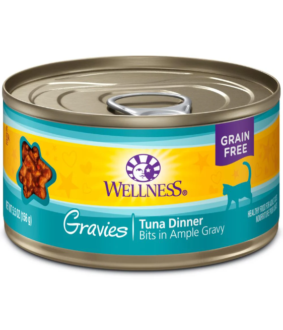 Wellness Complete Health Grain Free Gravies Tuna Entree Cat Canned (5.5oz/24 cans)