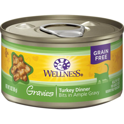 Wellness Complete Health Grain Free Gravies Turkey Entree Cat Canned (5.5oz/24 cans)