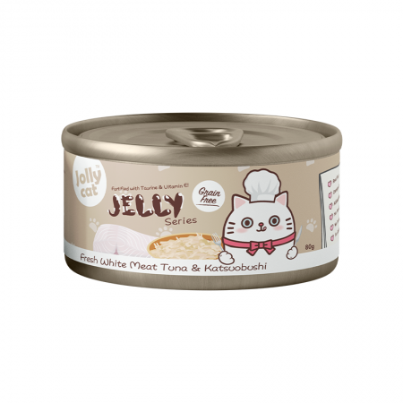 (JOL-764) Jolly Cat Jelly Series Fresh White Meat Tuna And Katsuobushi (80g x 24 cans)