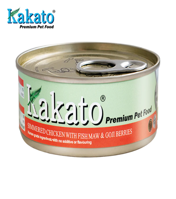 Kakato Simmered Chicken With Fish Maw & Goji Berries Grain-Free Canned Cat & Dog Food (70g)