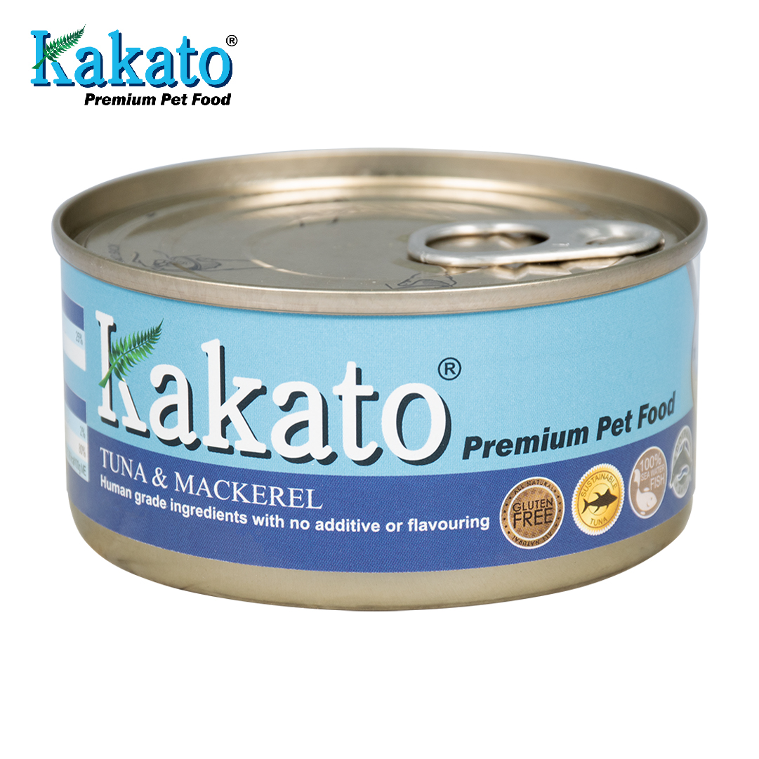 Kakato Tuna & Mackerel Grain-Free Canned Cat & Dog Food (70g)