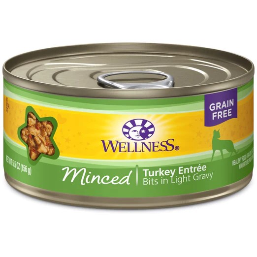 Wellness Complete Health Minced Turkey Entree Grain-Free Canned Cat Food (5.5oz/24 cans)