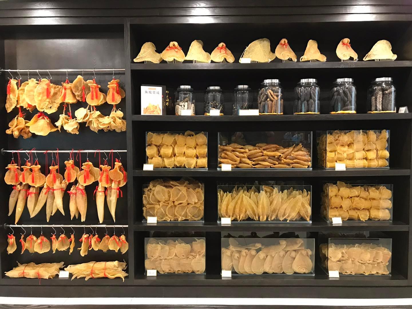 马来西亚沙巴海味店祥龙海味陈列柜