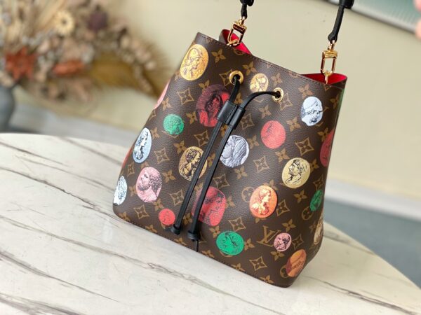 【上品なモノグラム&ダミエの融合】LouisVuitton バケットバッグ LOUIS VUITTON ルイヴィトン モノグラム・ペルランゴ・コイン
