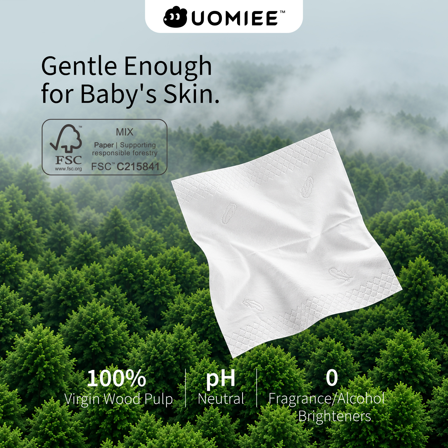 Uomiee Premium Ultra Soft Tissue 4 Packs Soft Pack Facial Tissue BundleValue Pack