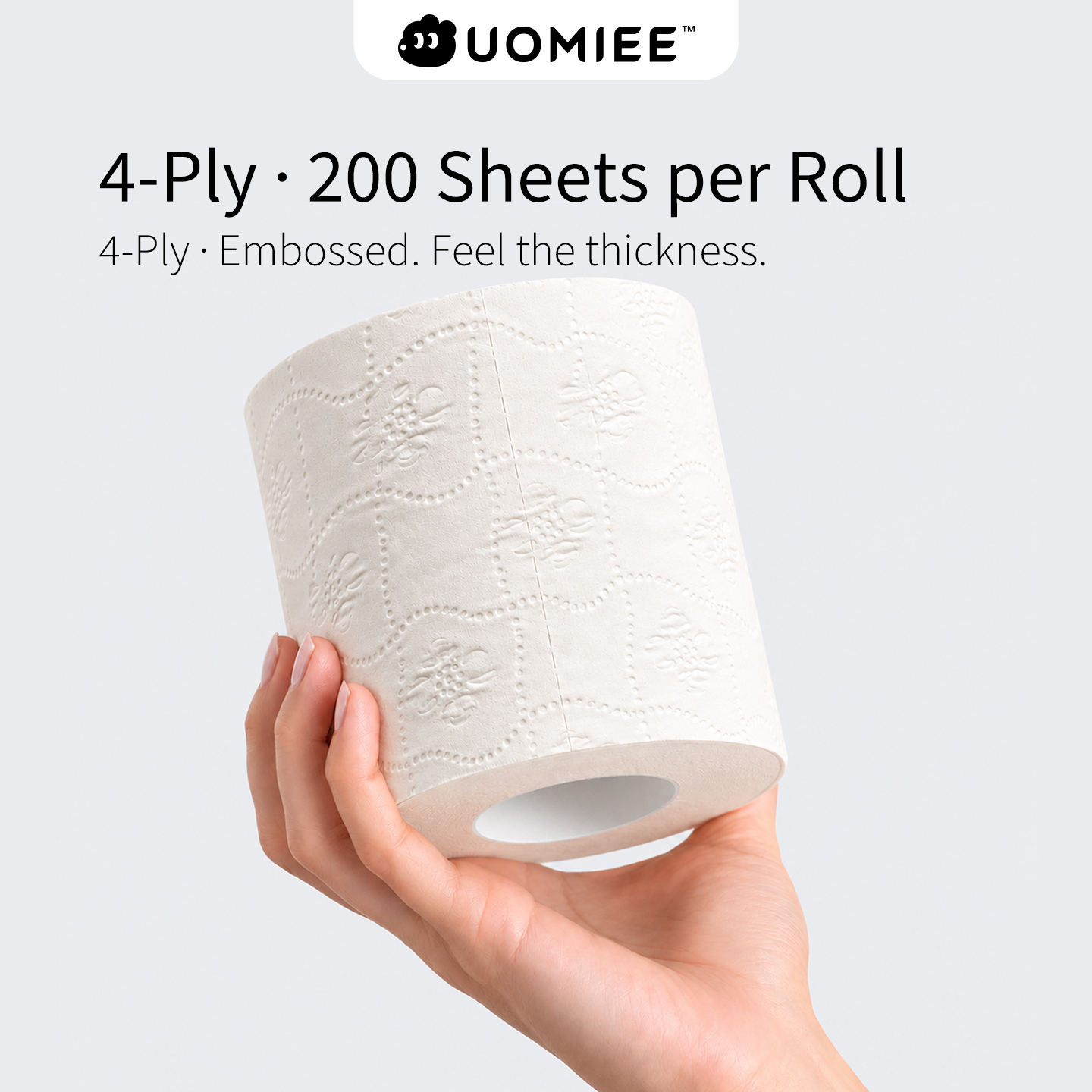 [Uomiee Toilet Paper 32 Rolls ,WholeCarton 4 Ply Ultra Soft Bathroom TissueSensitive Skin Family Bulk Value Pac