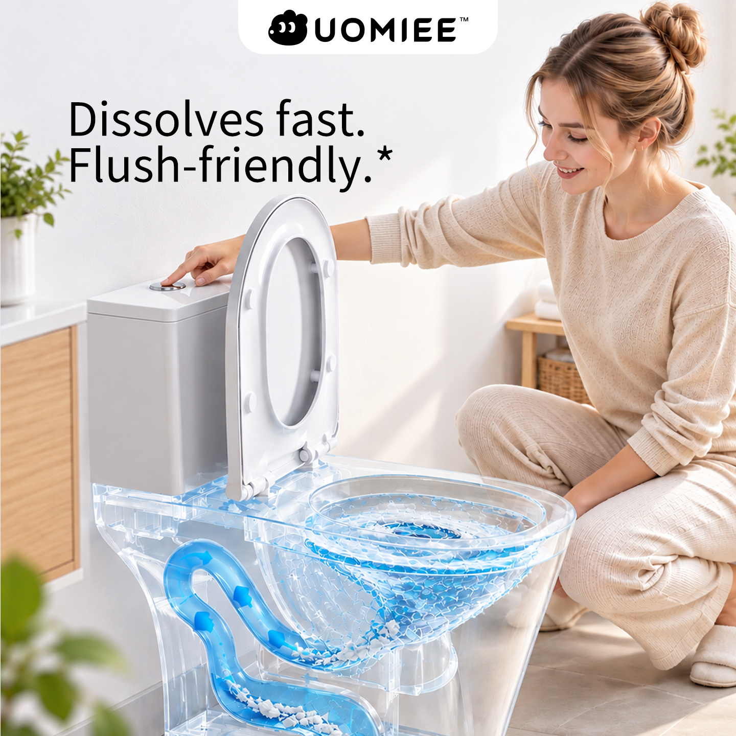 [Uomiee Toilet Paper 32 Rolls ,WholeCarton 4 Ply Ultra Soft Bathroom TissueSensitive Skin Family Bulk Value Pac