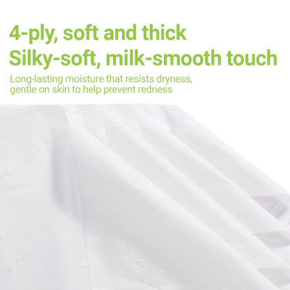 UOMIEE Nose Soothing Tissue MoistCare Soft Tissue 4 Ply Sensitive Skin Gentle Facial Tissue Family Pack 48 Packs