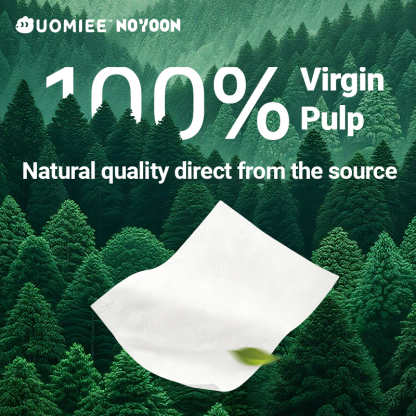 UOMIEE × NOYOON Cream-Infused Milk + Soft Moisturizing Tissue Soft Pack skin friendly, MoistCare Nose-Soothing10s*9pack