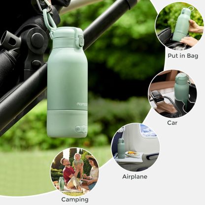 Momcozy Portable Milk Warmer 17oz | Dual Heating for Breast Milk & Water, Fast Heating, Long Battery Life