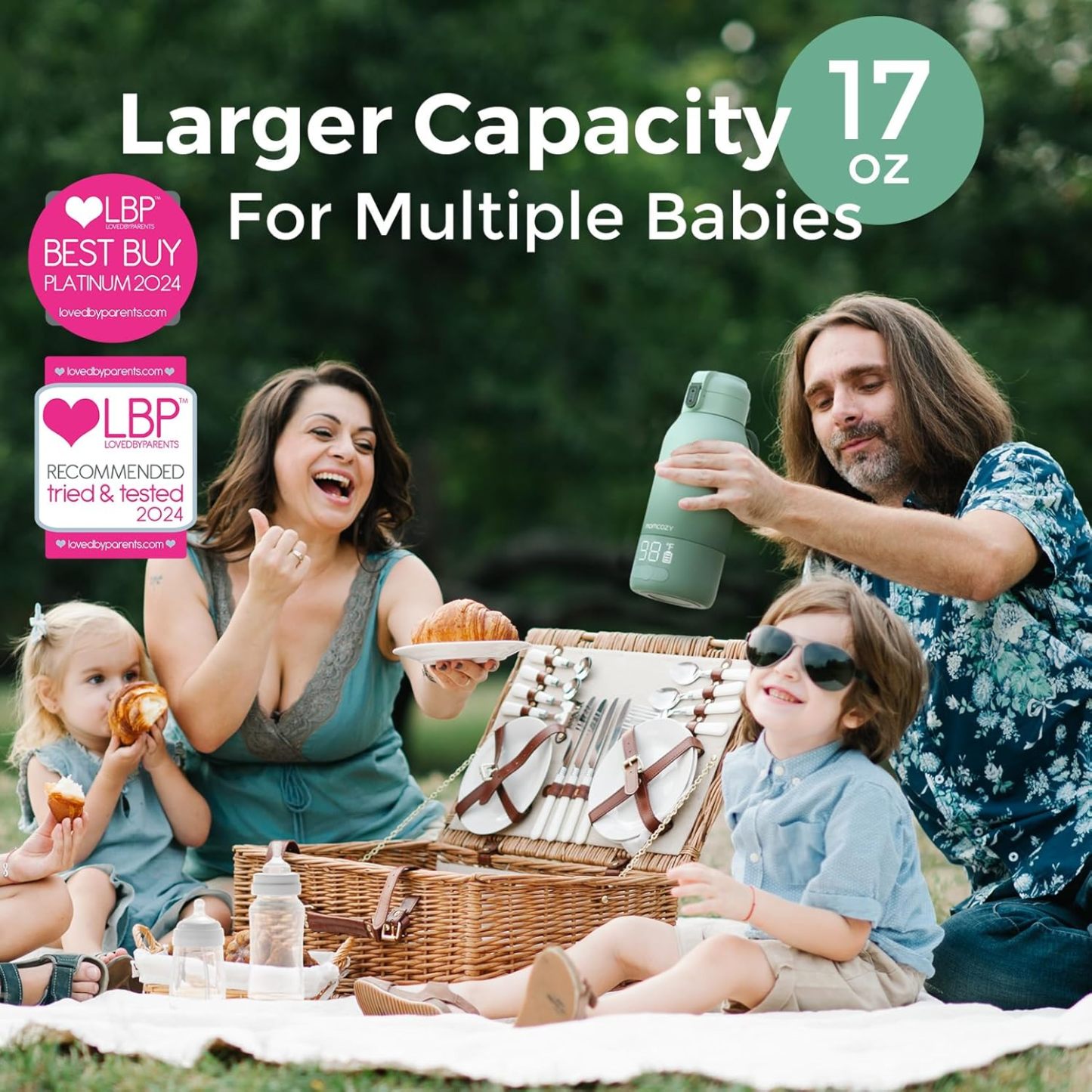 Momcozy Portable Milk Warmer 17oz | Dual Heating for Breast Milk & Water, Fast Heating, Long Battery Life