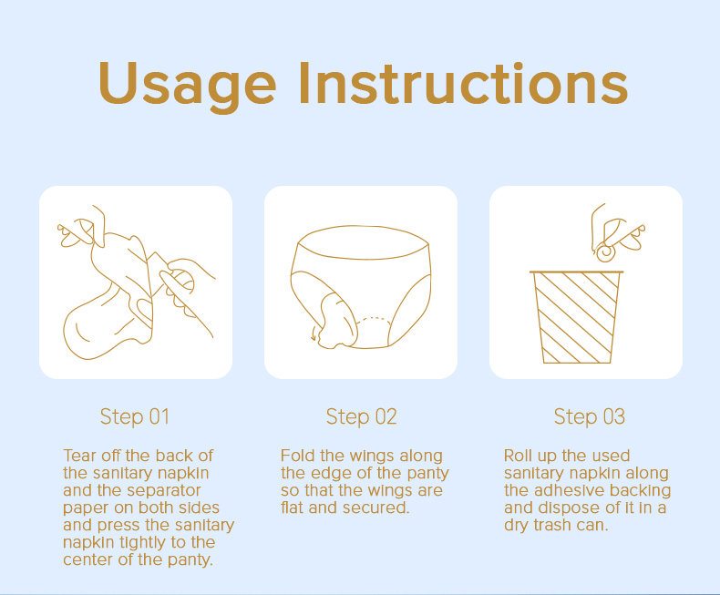 Biba Bebe LUNA Pearl Love Series Day/Night Use Sanitary Napkins Pads Female Care 3 Packs