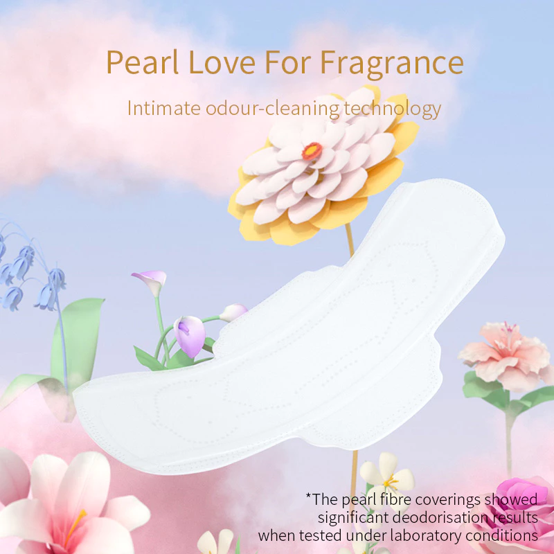 Biba Bebe LUNA Pearl Love Series Day/Night Use Sanitary Napkins Pads Female Care 3 Packs