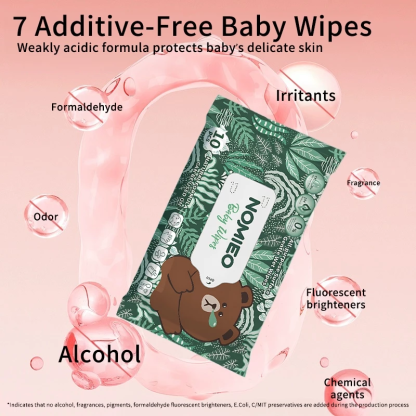 [Carton Deal] Nomieo Mini Wet Wipes Travel Pack Pocket Wet Wipes Plant-based and Skin-friendly 150*180mm 10PCS/Pack 10packs per bundle
