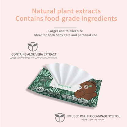 [Carton Deal] Nomieo Mini Wet Wipes Travel Pack Pocket Wet Wipes Plant-based and Skin-friendly 150*180mm 10PCS/Pack 10packs per bundle