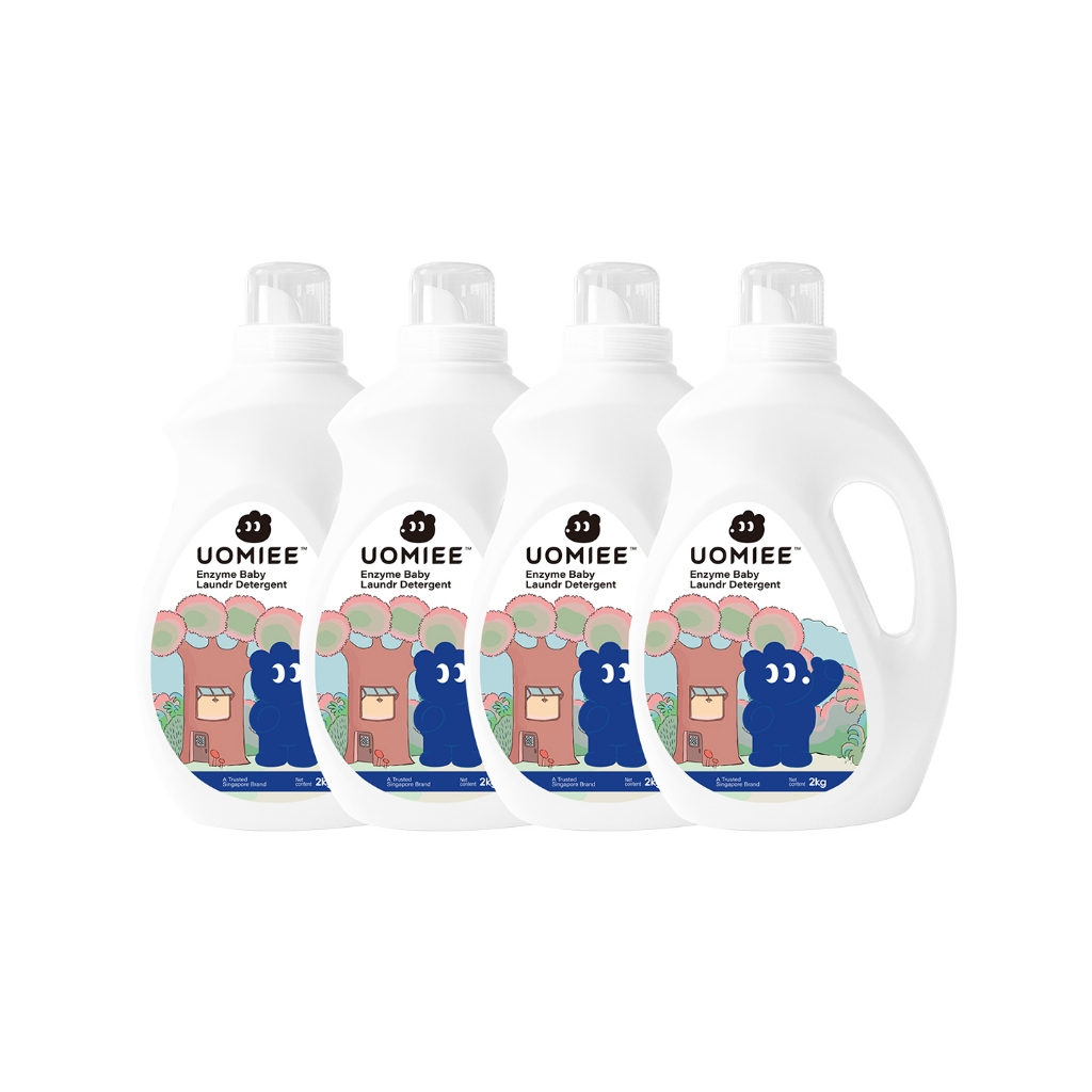 UOMIEE Baby Laundry Detergent 2kg Enzyme Formula Baby Clothes Cleaner Removes Milk Poop Food Stains Sensitive Skin
