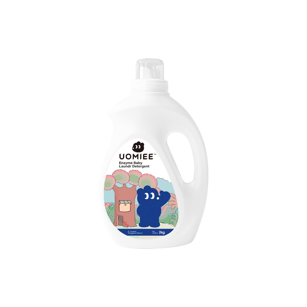 UOMIEE Baby Laundry Detergent 2kg Enzyme Formula Baby Clothes Cleaner Removes Milk Poop Food Stains Sensitive Skin