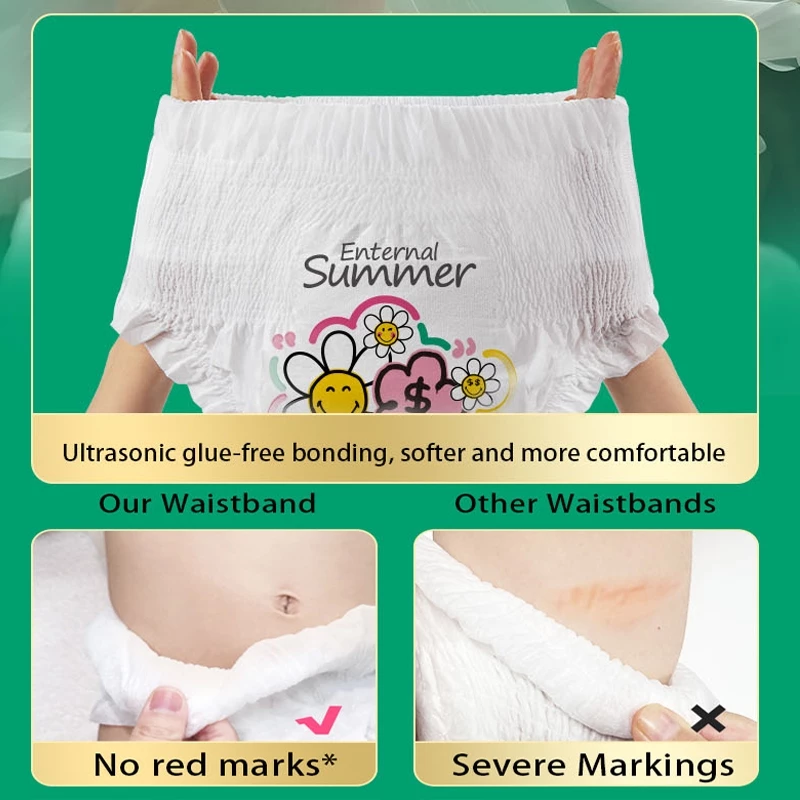 [Carton Deal] Biba Enternal Summer Smiley Rich Flower Series Diapers Pants & Tape |NB-XXL | Soft Skin Friendly