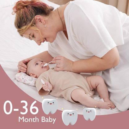 Momcozy Baby Oral Cleaner – Disposable Tongue & Gum Cleaning Gauze, Infant Toothbrush Stick, 40pcs